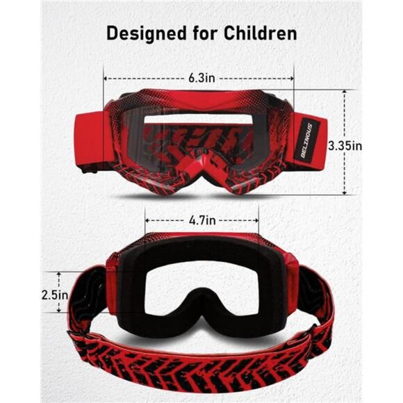 Kids Riding Goggles ATV Dirt Bike Motorcycle Motocross MX Youth UV Protection - Picture 2 of 7